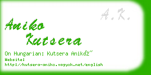 aniko kutsera business card